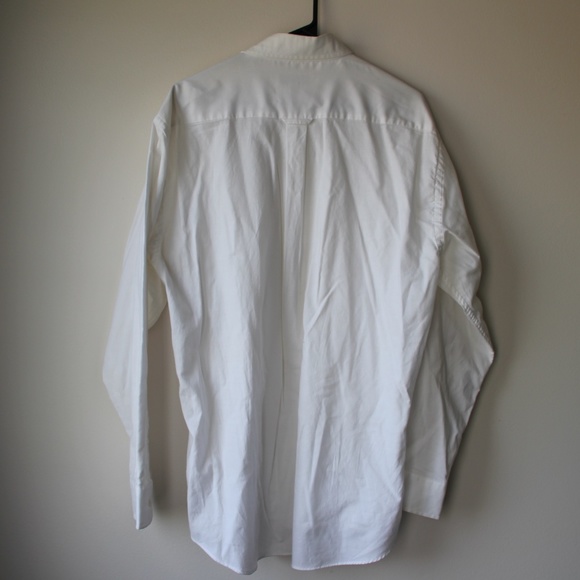 White 1990s Vintage GM Goodwrench Embroidered Button Down Shirt (Men's 15.5) - Picture 5 of 6